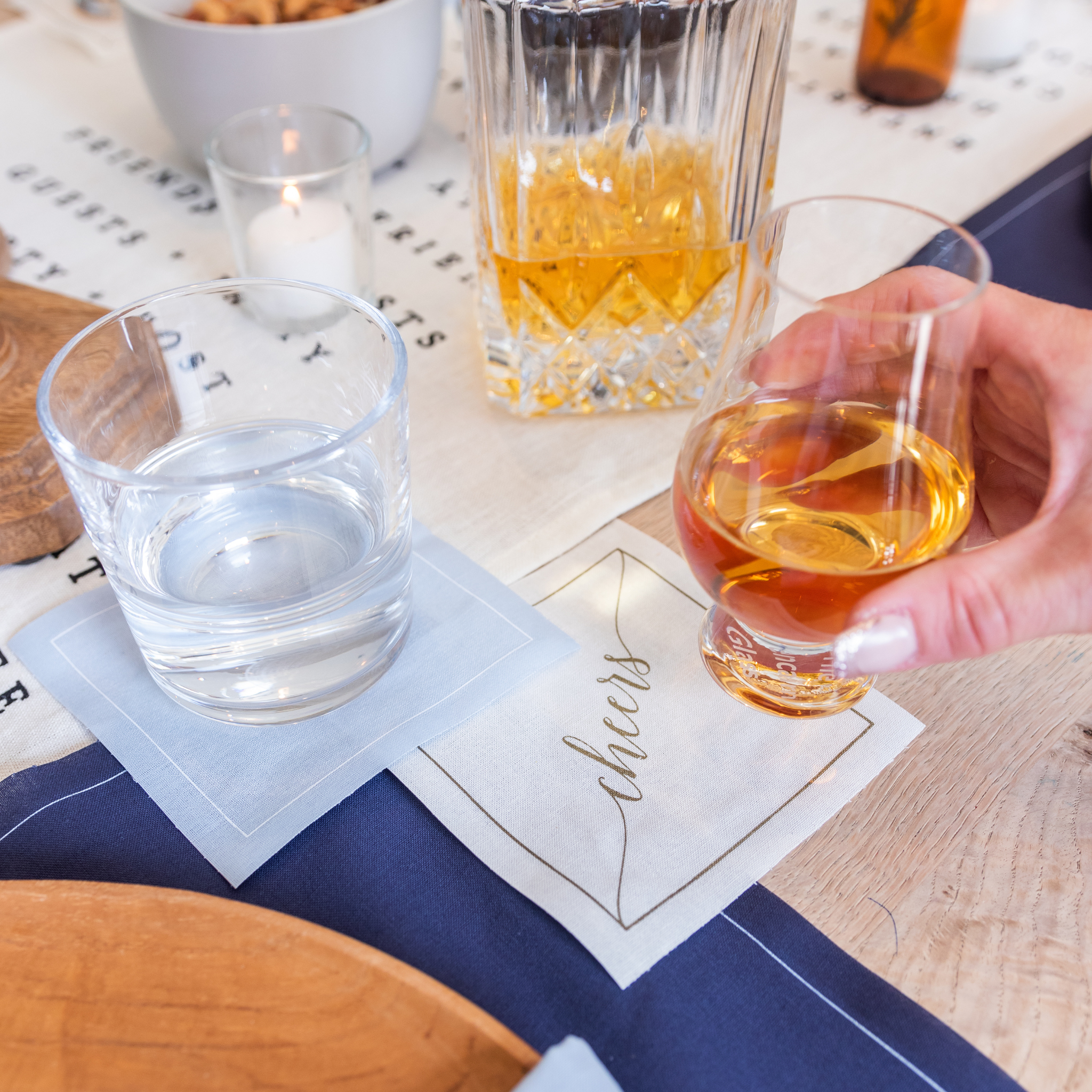 Cocktail Napkins | Golden Salute Disposable Cotton