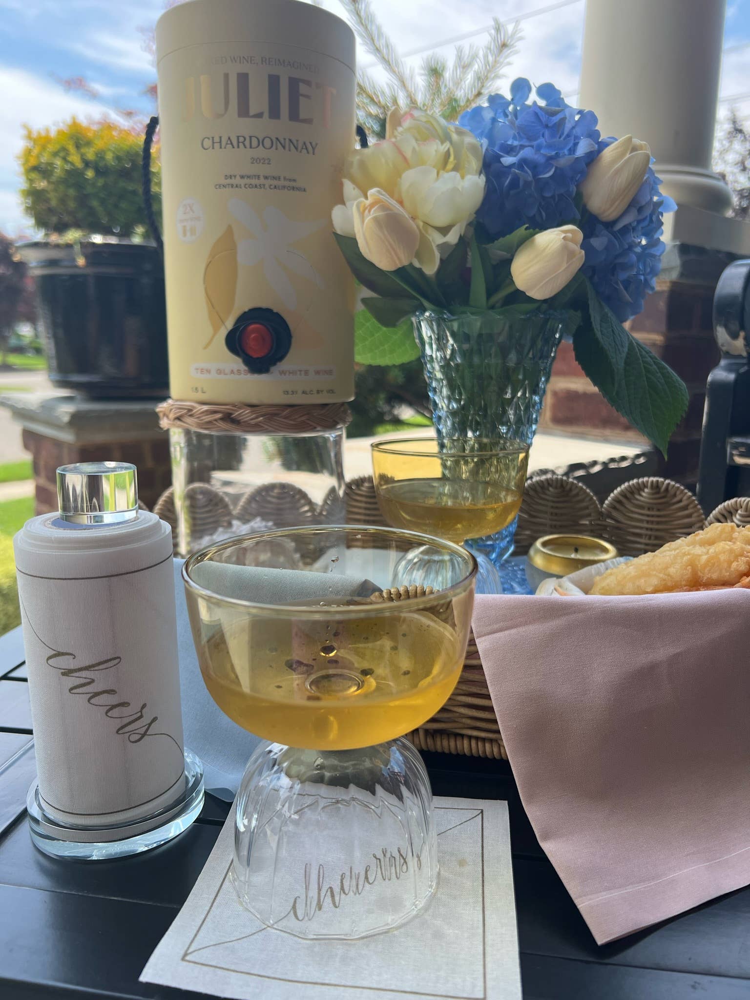Glass Cocktail Napkin Stand | Roll Holder
