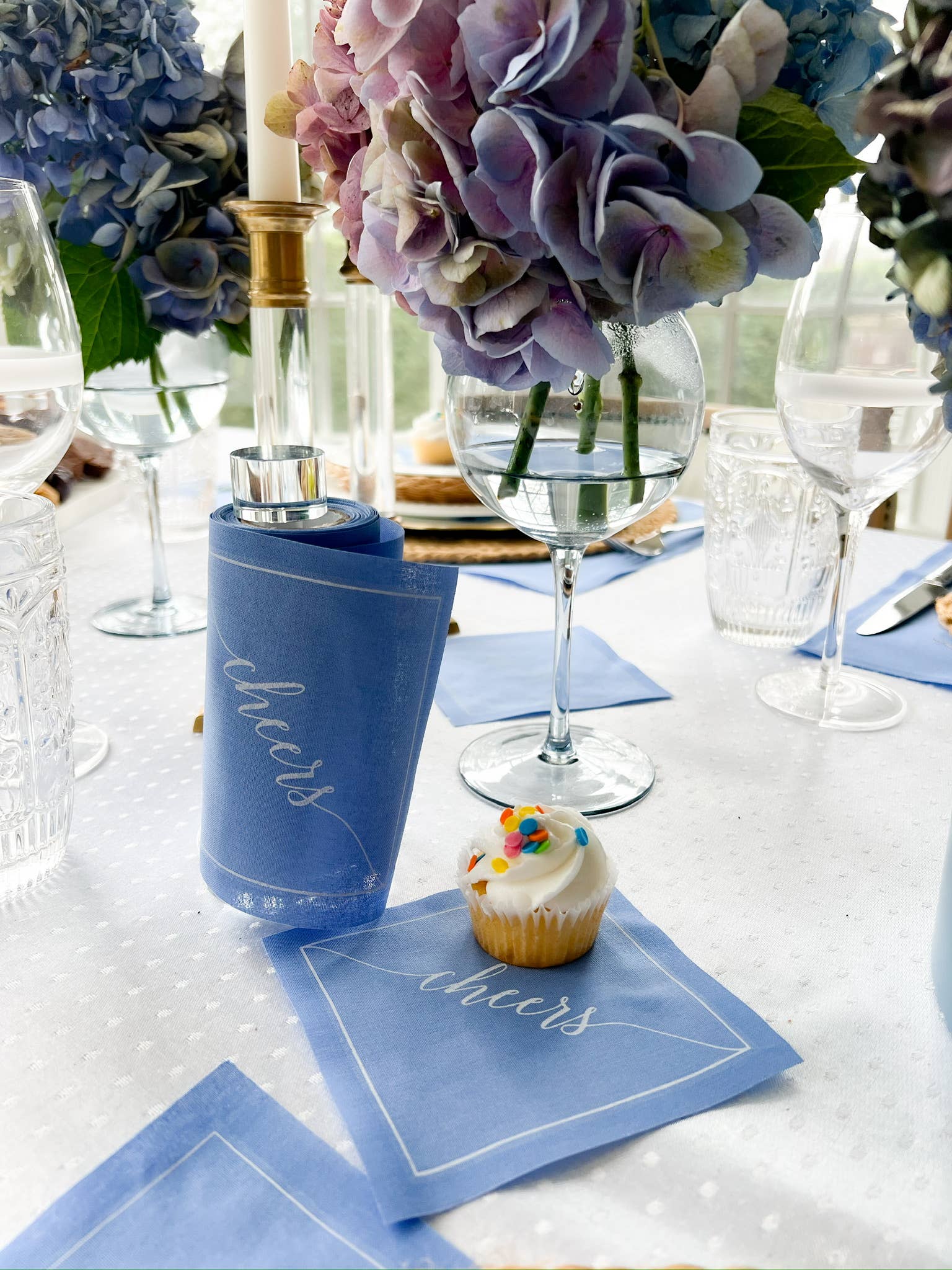 Glass Cocktail Napkin Stand | Roll Holder