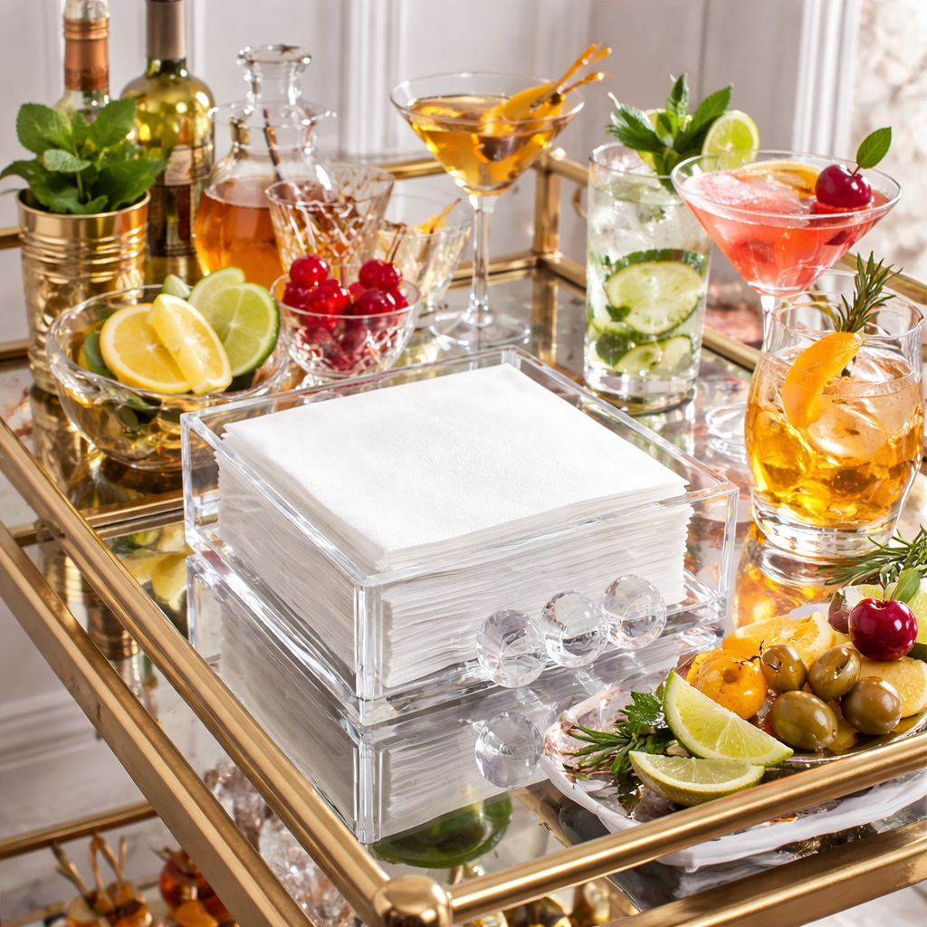 Cocktail Napkin Holder, Bubble