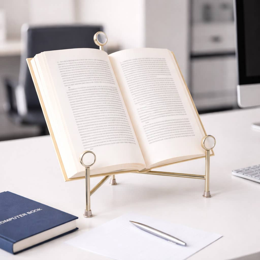 Decorative Object - Gold Metal Acrylic Easel Stand, 13 in.