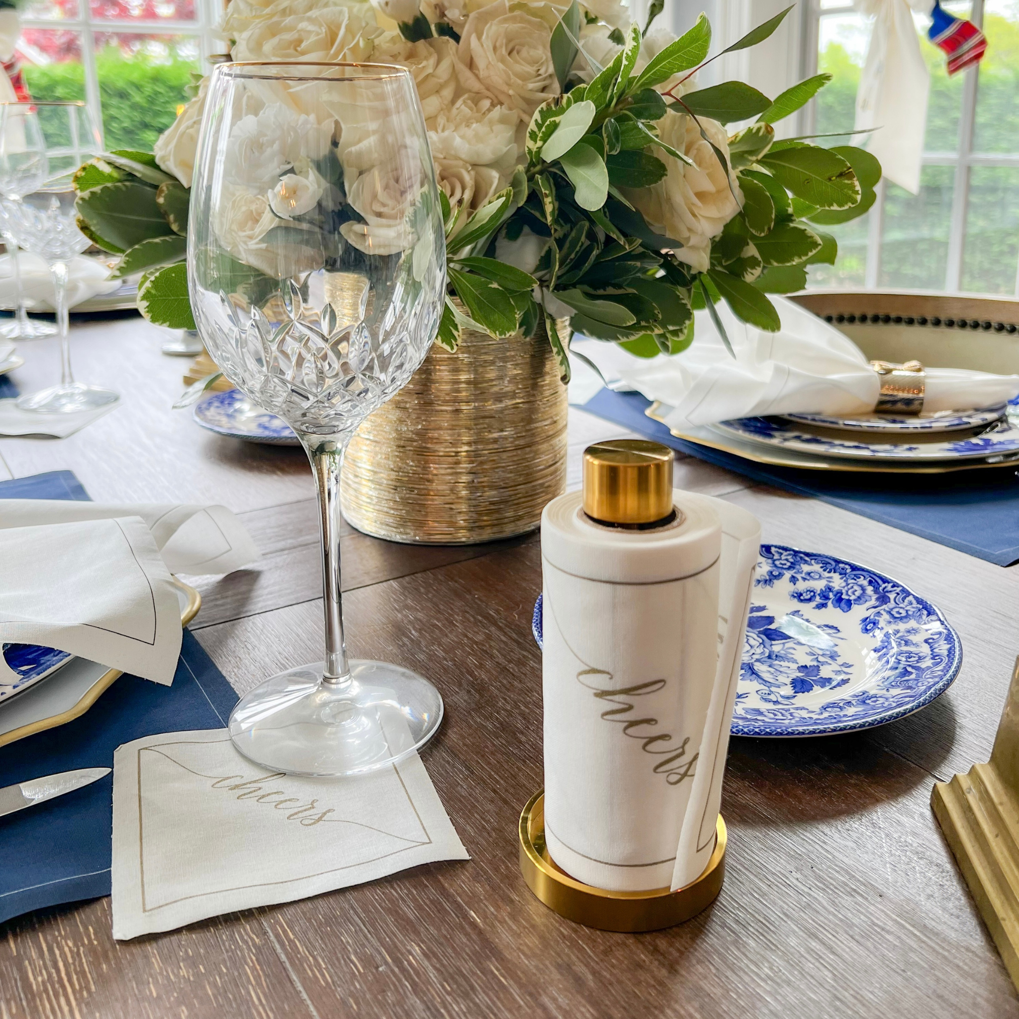 Cocktail Napkins | Golden Salute Disposable Cotton