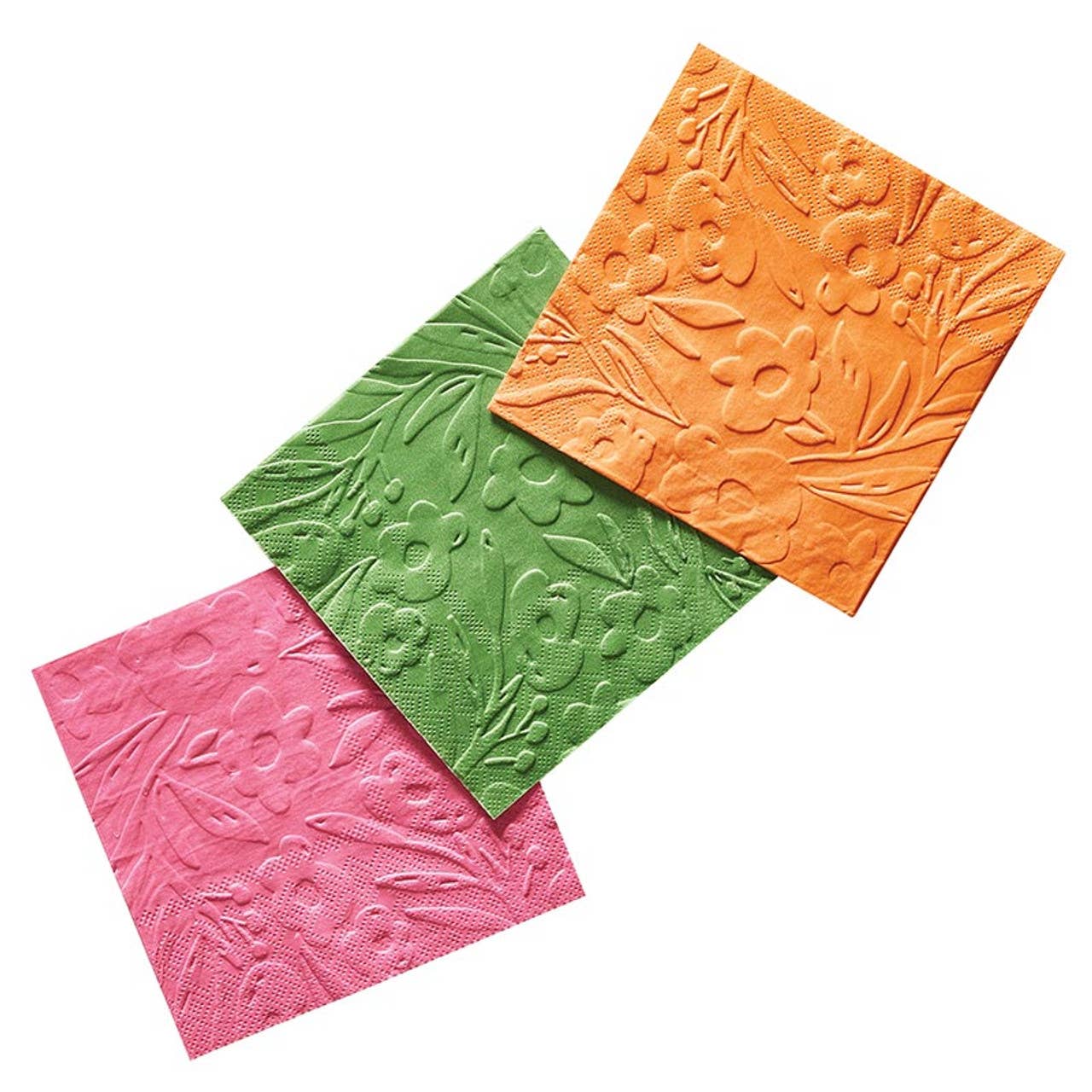 Embossed Cocktail Napkins - Flowers: Material