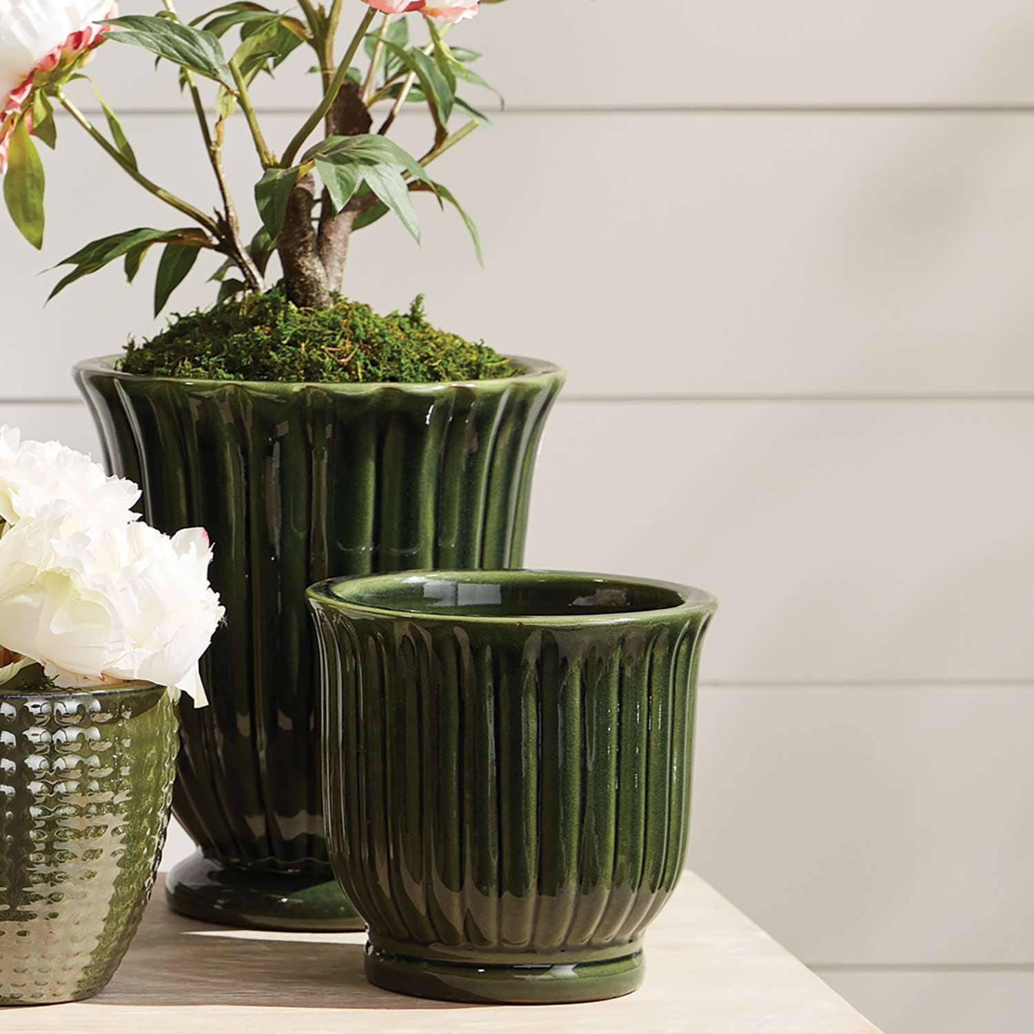 Kathryn Green Reactive Glaze Earthenware Ceramic Planter Set