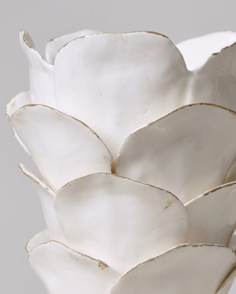 Ceramic Vase — Petal Texture Detail | Generated by Modelize