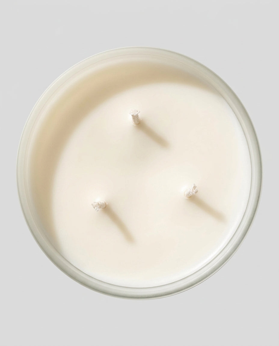 3-Wick Scented Candle — Overhead Texture Detail | Generated by Modelize