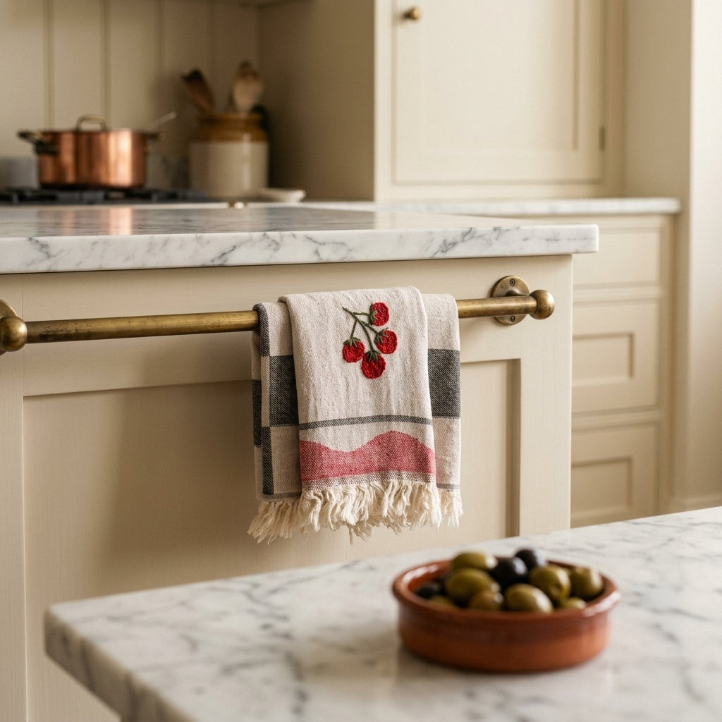 Hand-loomed kitchen towel — Kitchen Lifestyle | Generated by Modelize