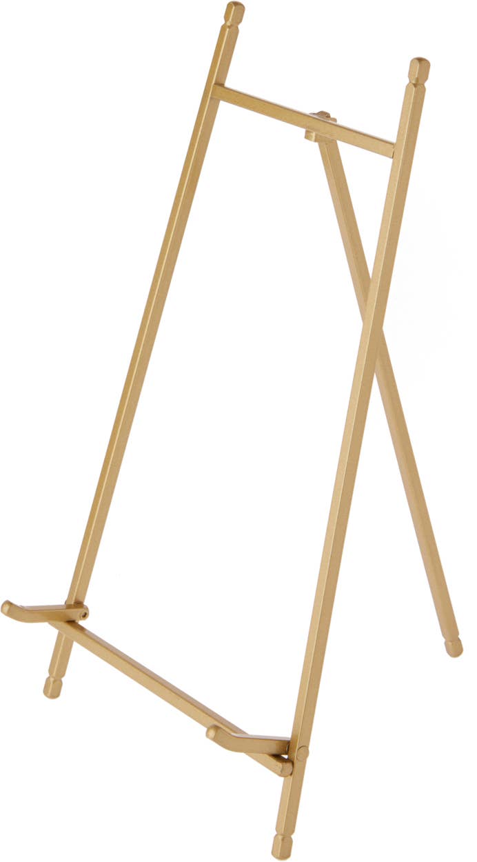 Bard's 12" Satin Gold Metal Display Easel - Folding Stand