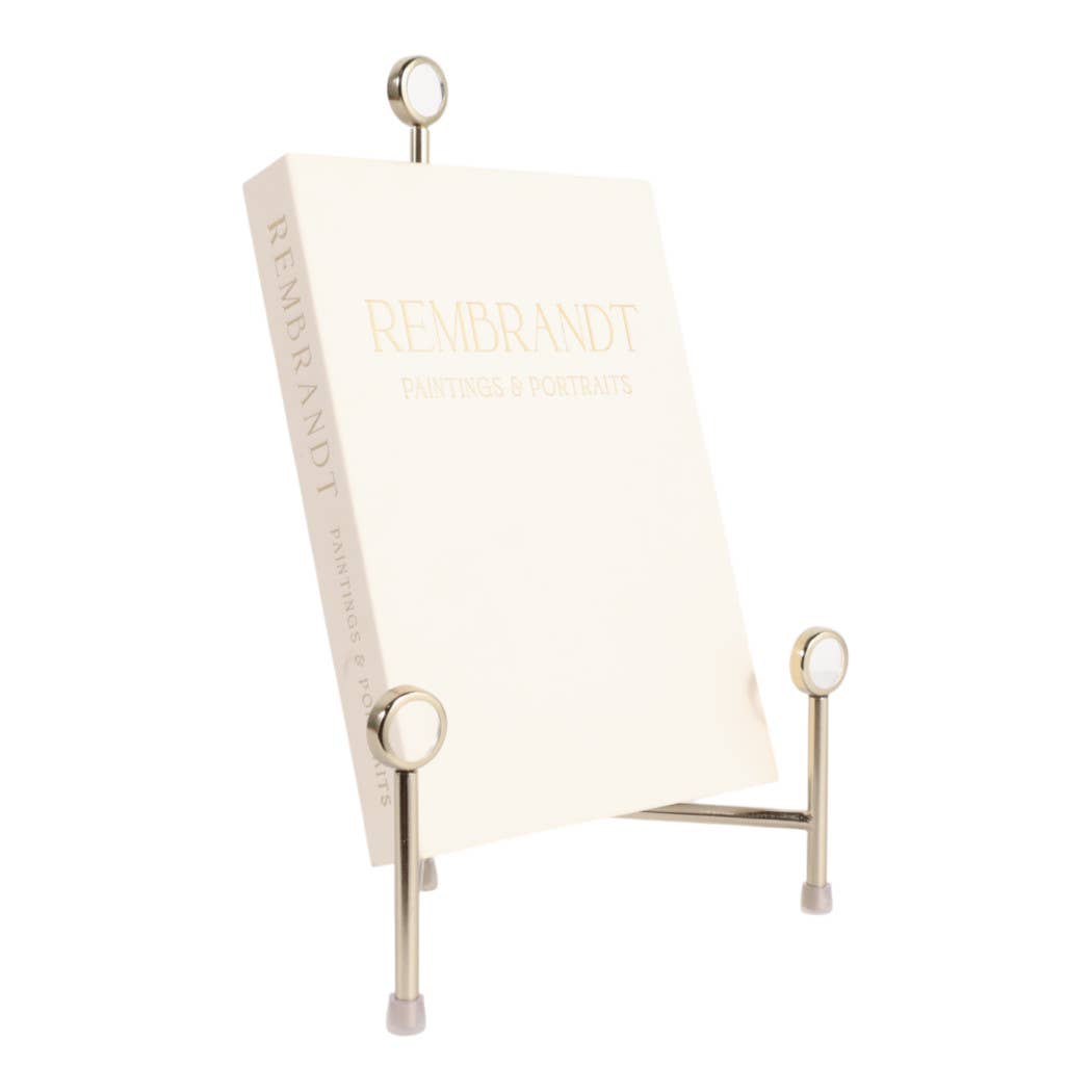 Decorative Object - Gold Metal Acrylic Easel Stand, 13 in.
