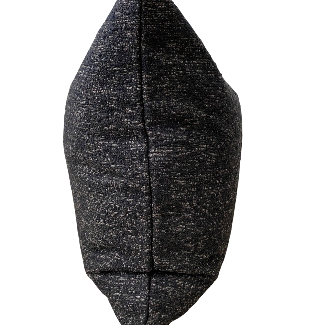 Black Bouclé Pillow: 18"x18"