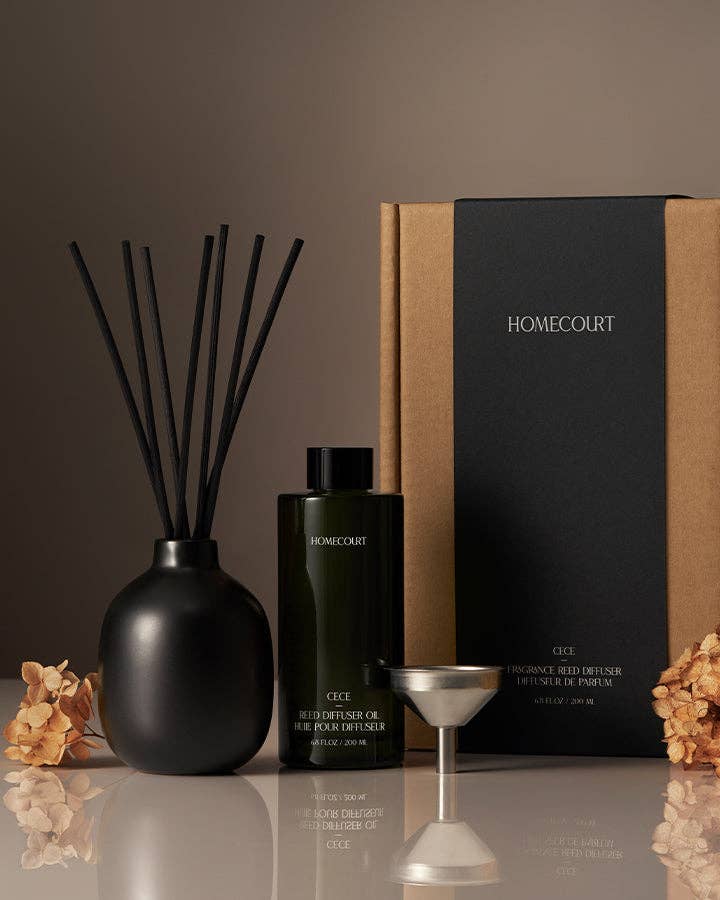 Homecourt Cece Fragrance Reed Diffuser Set - Matte Black