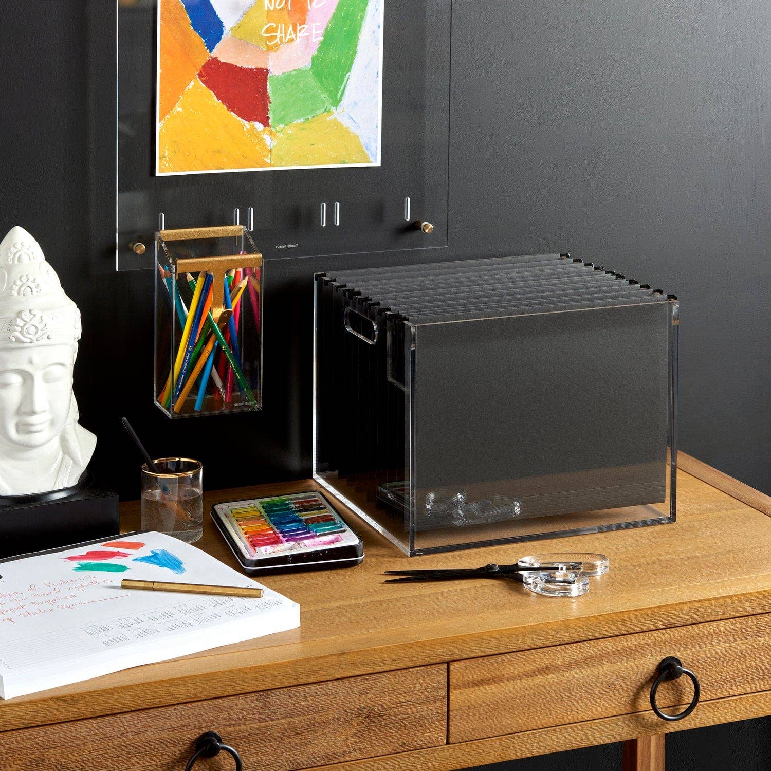 Acrylic File Box with Handles