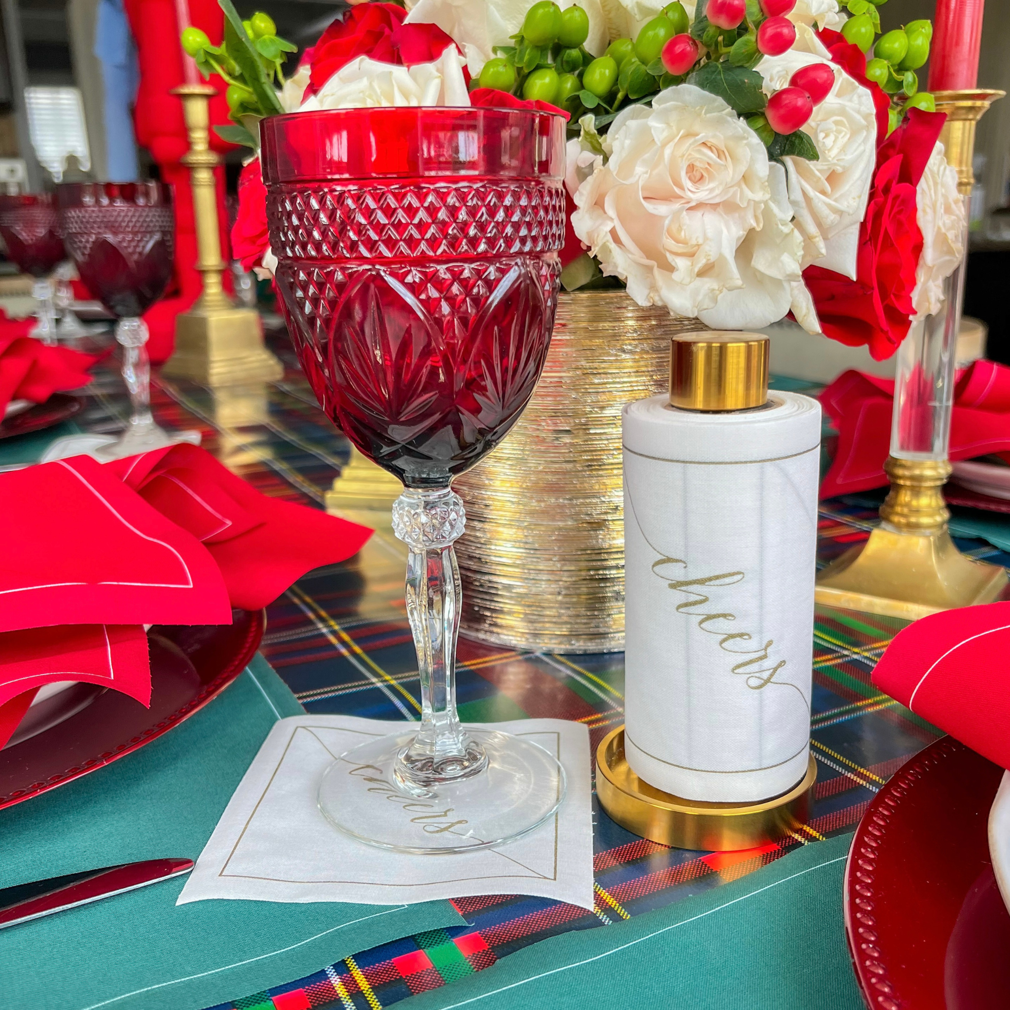 Cocktail Napkins | Golden Salute Disposable Cotton
