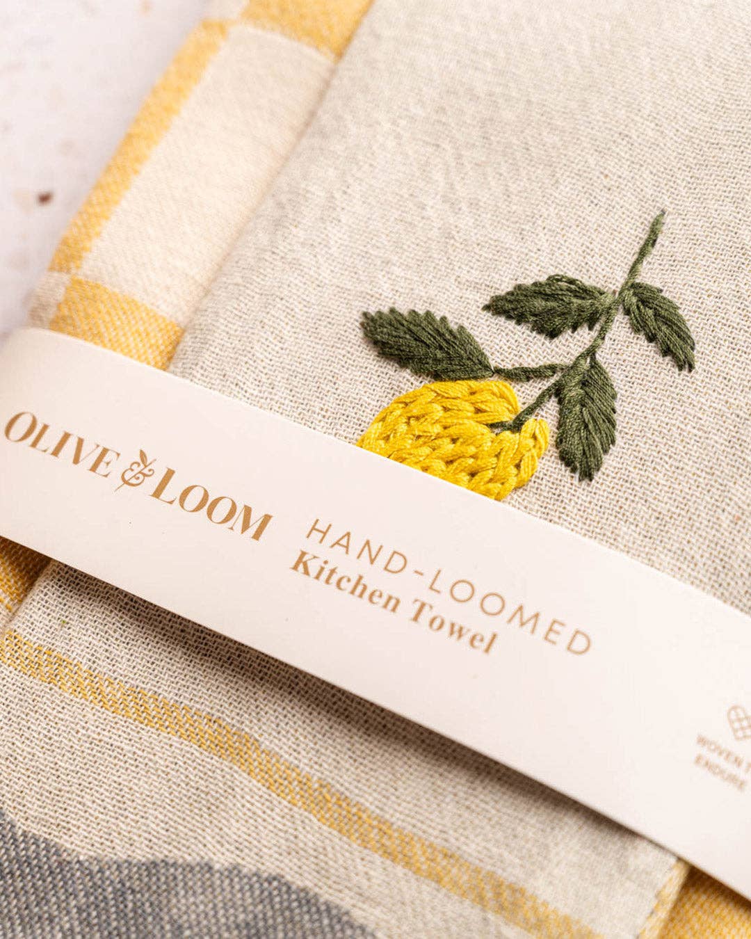 Lemon - Hand Stitched Kitchen Towel