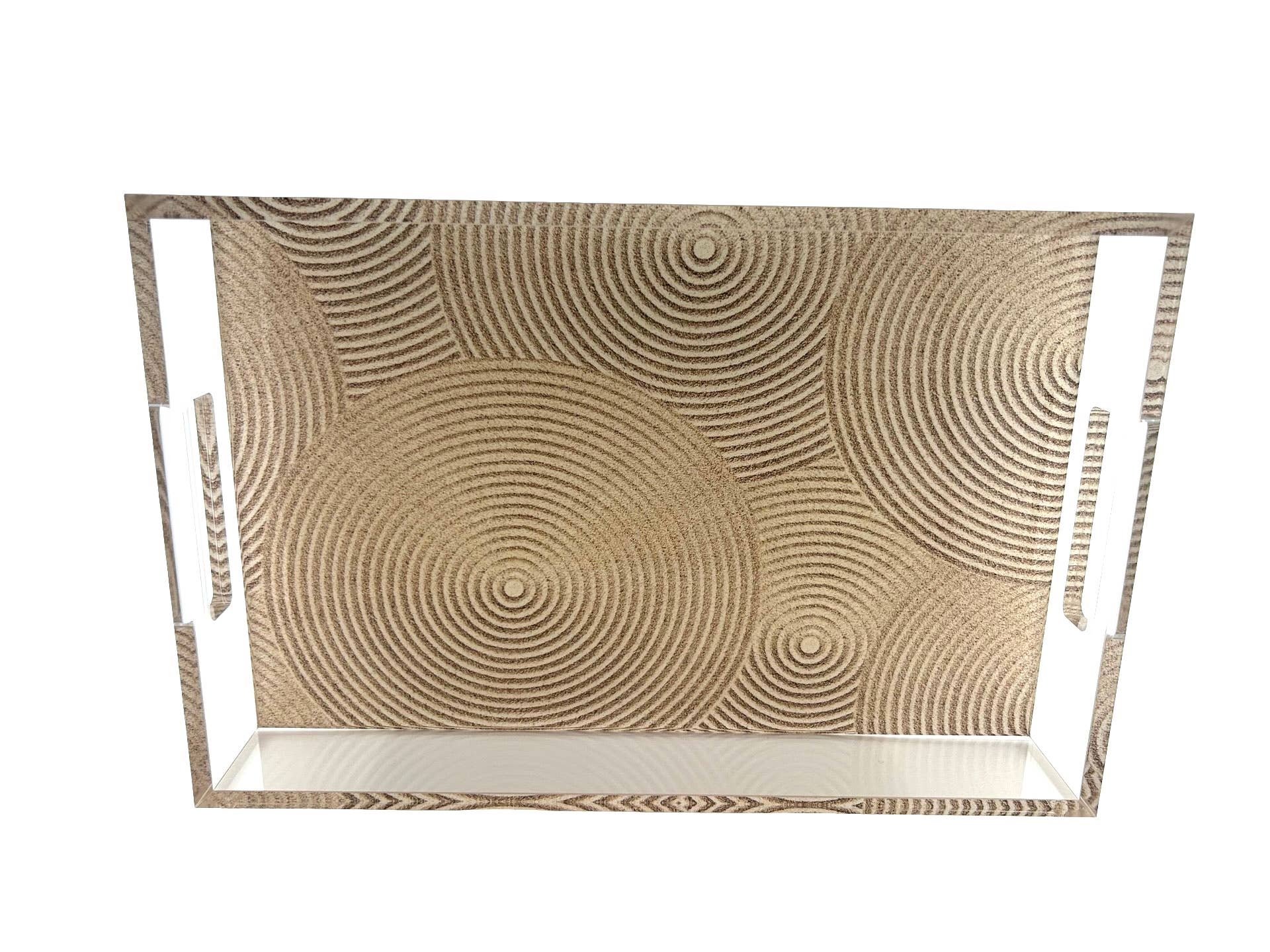 Acrylic Spiral Vanity Tray - Clear Modern Organizer