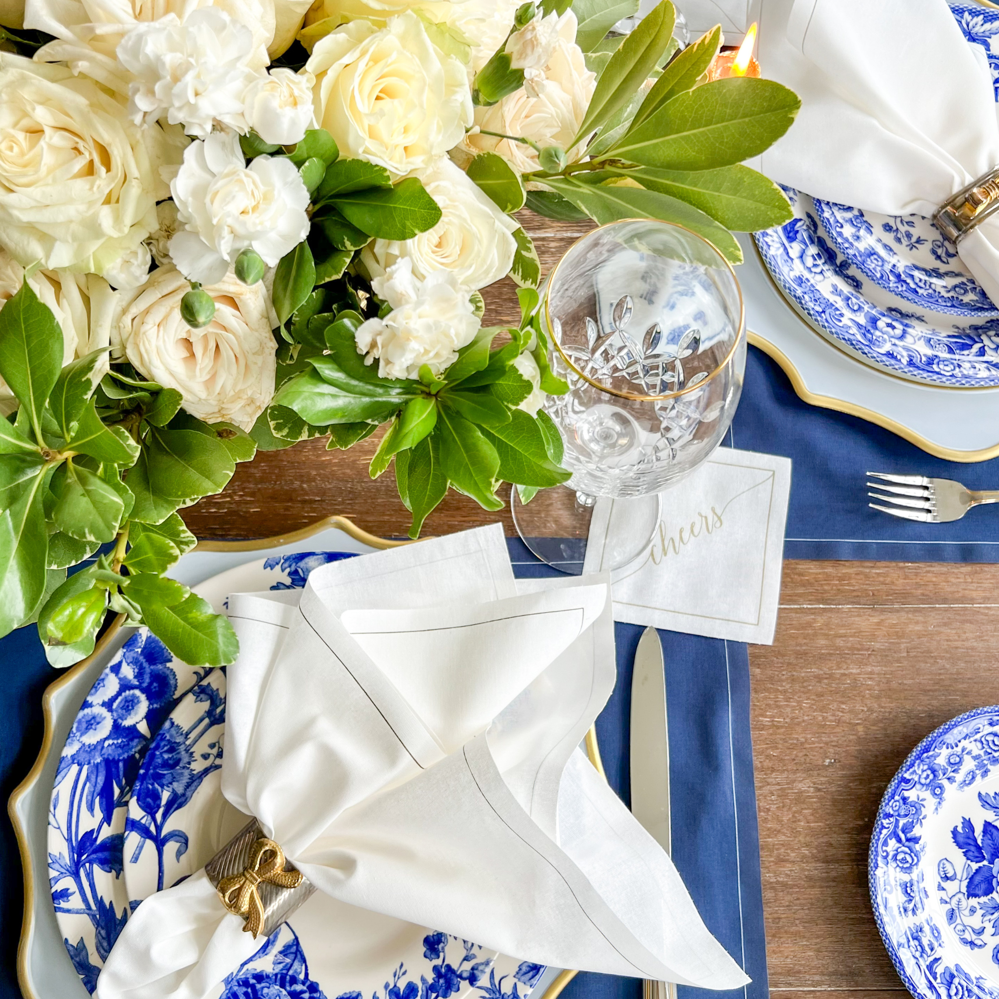 Cocktail Napkins | Golden Salute Disposable Cotton