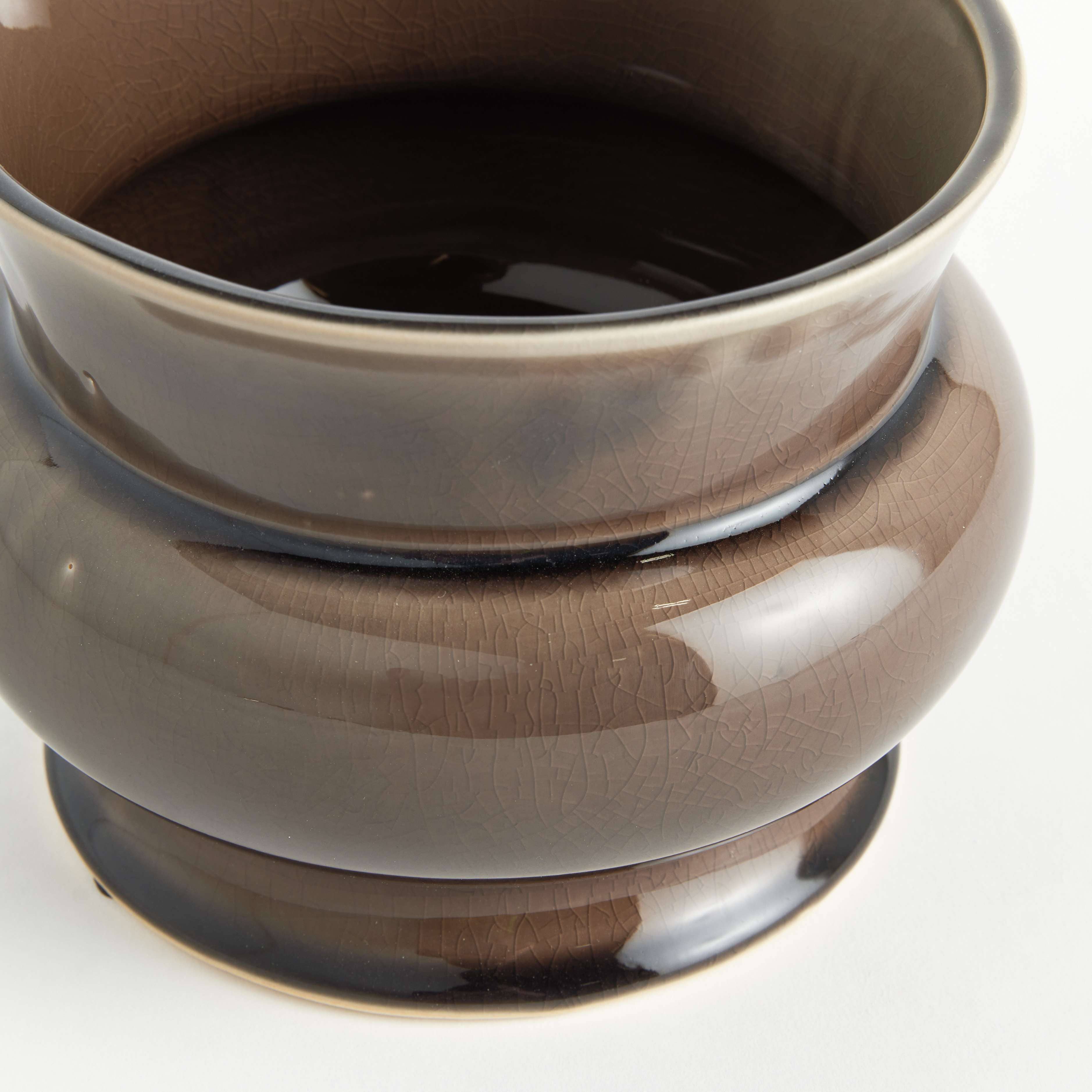 Cora Brown Reactive Glaze Ceramic Garden Pot