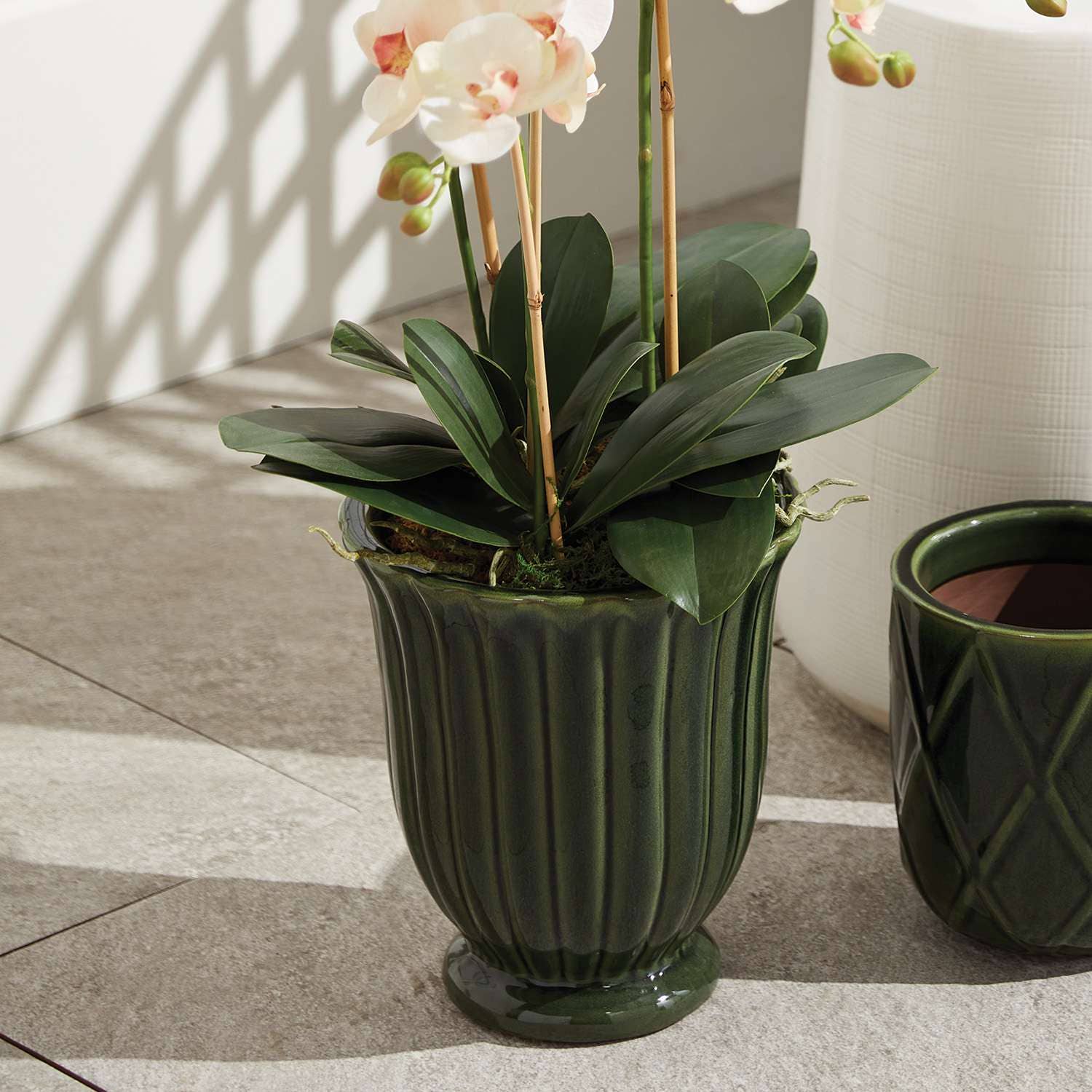 Kathryn Green Reactive Glaze Earthenware Ceramic Planter Set