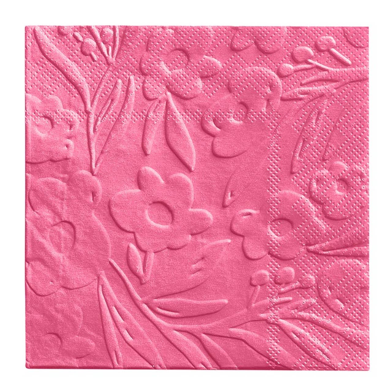 Embossed Cocktail Napkins - Flowers: Material