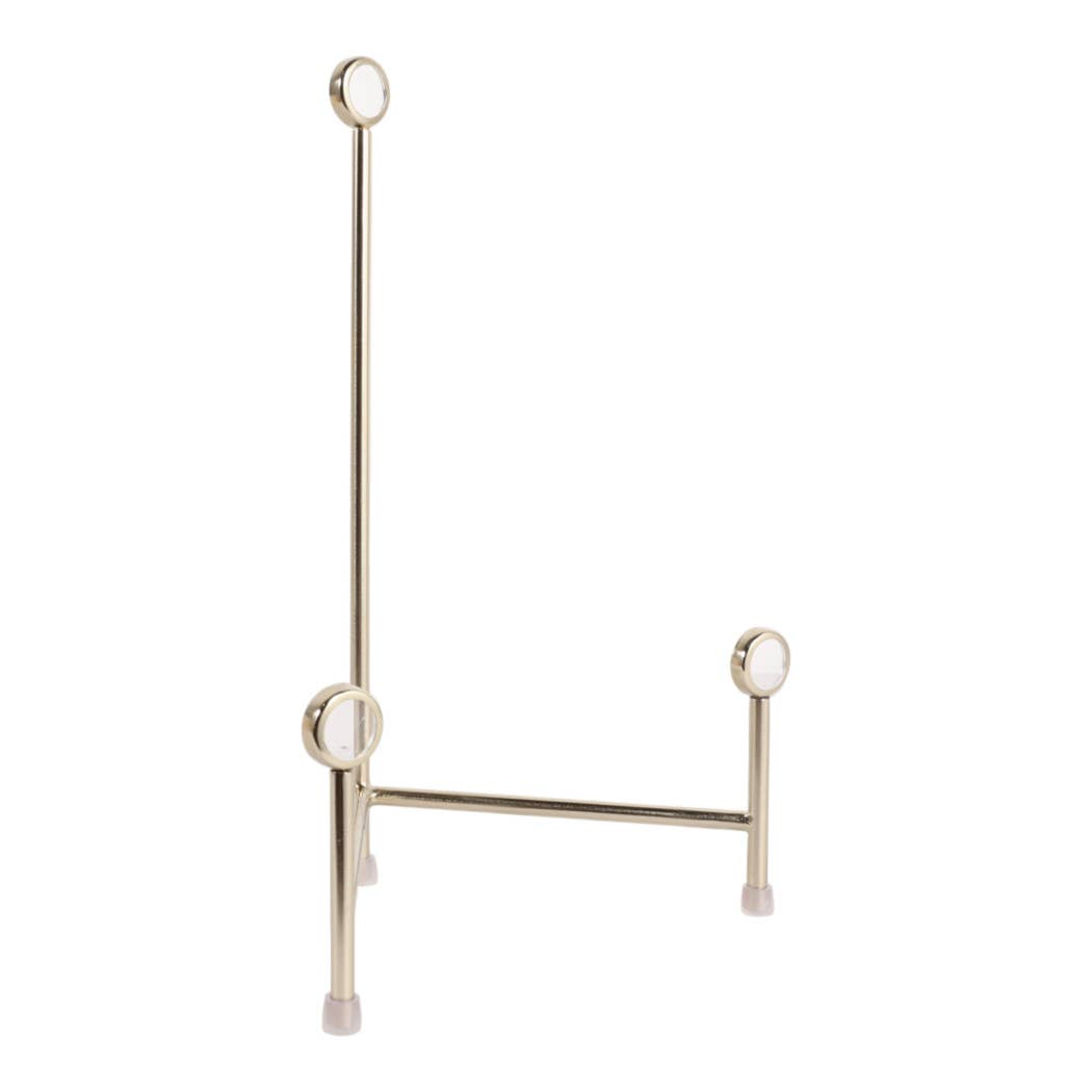 Decorative Object - Gold Metal Acrylic Easel Stand, 13 in.
