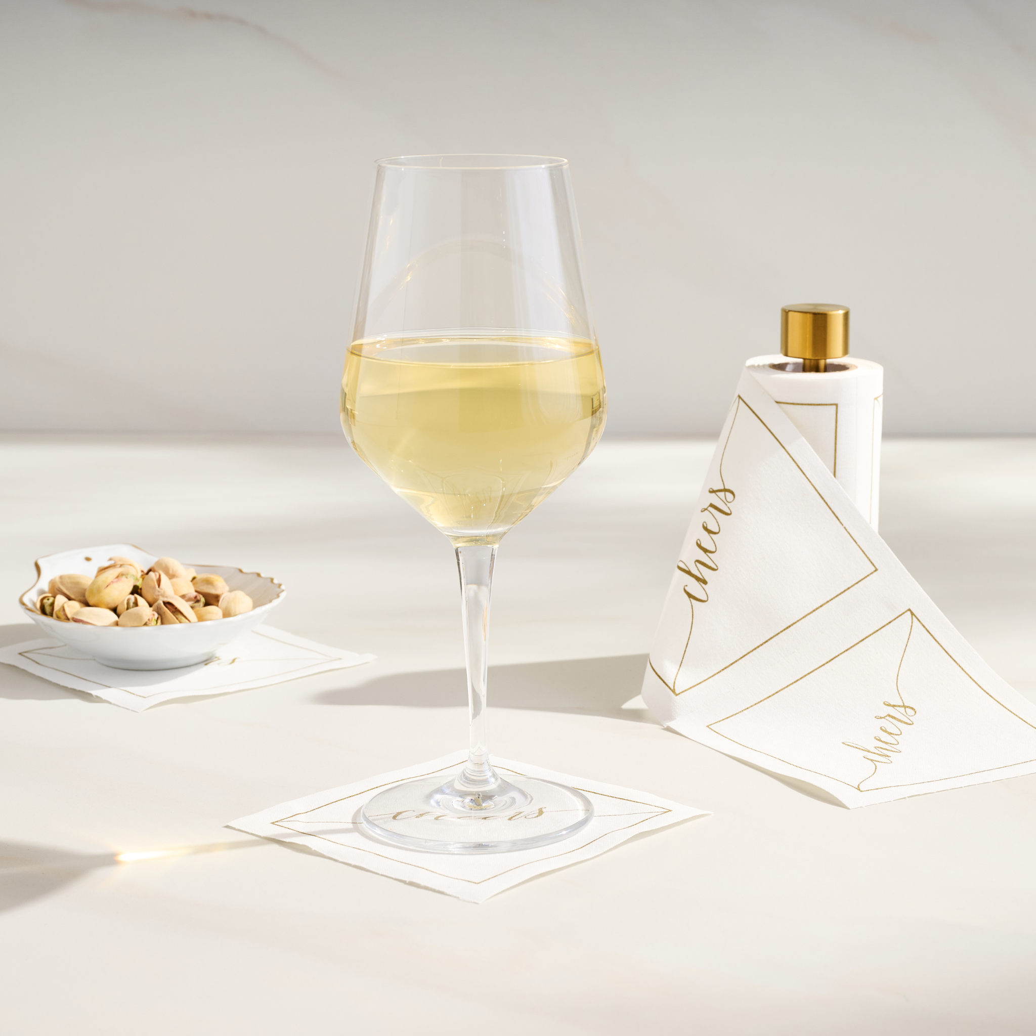 Cocktail Napkins | Golden Salute Disposable Cotton