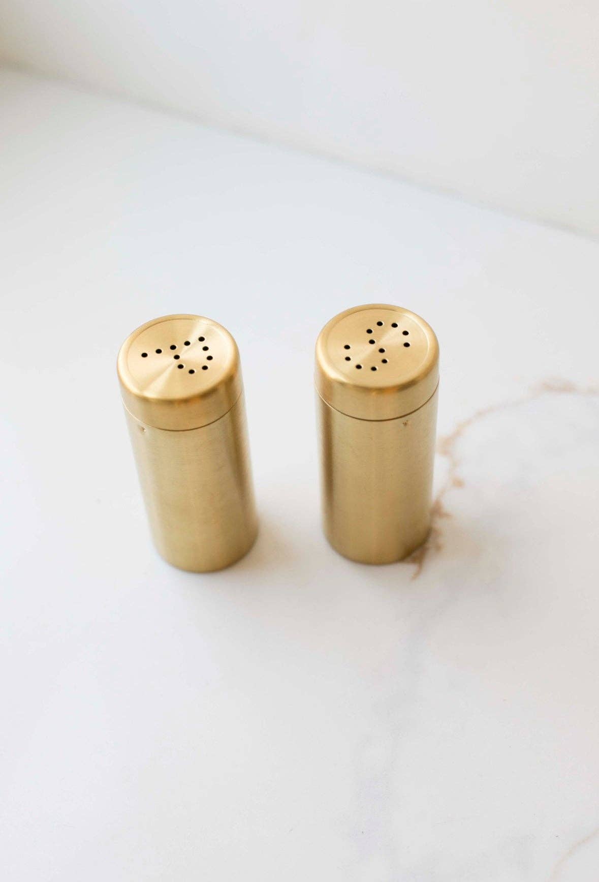 Auric Gold Stainless Steel Salt and Pepper Shaker Set