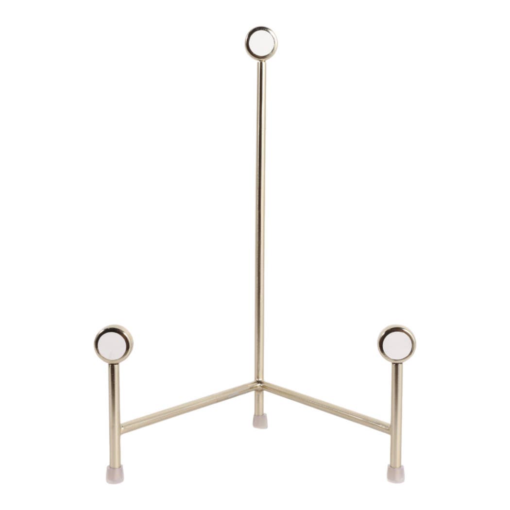 Decorative Object - Gold Metal Acrylic Easel Stand, 13 in.