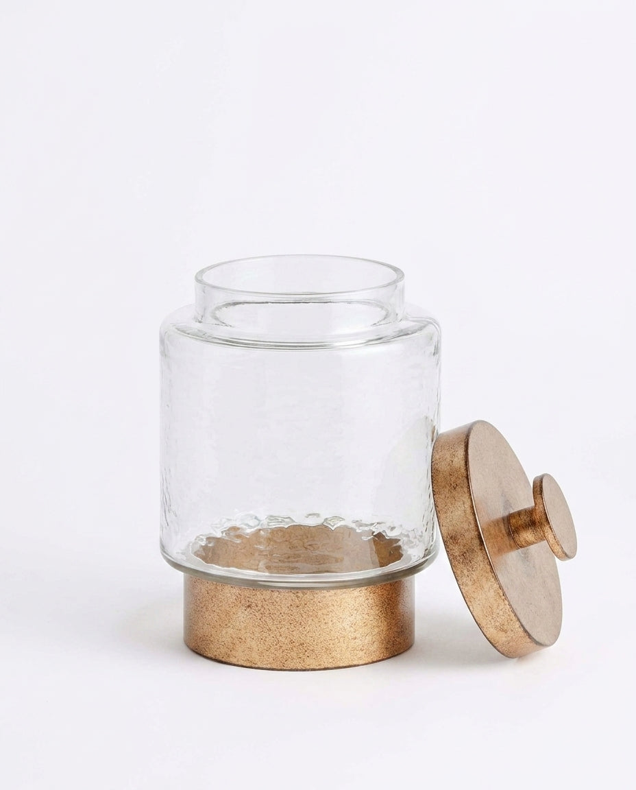 Decorative glass canisters — Open Lid Functional Shot | Generated by Modelize