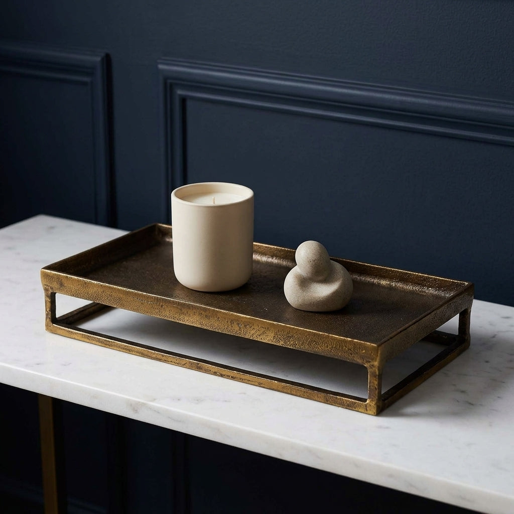 Rectangular decorative tray — Elevated Vanity Scene | Generated by Modelize