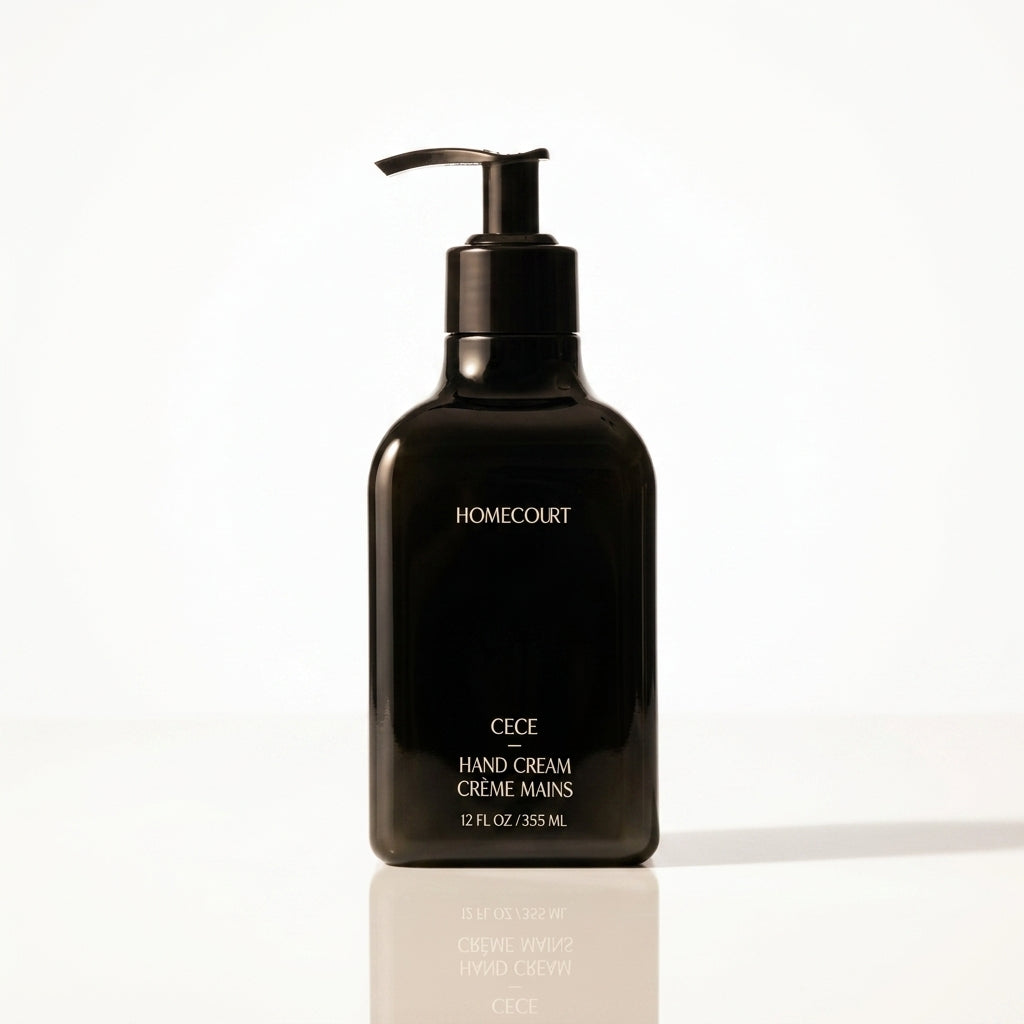 Luxury hand cream pump bottle — Clean Minimalist Studio | Generated by Modelize