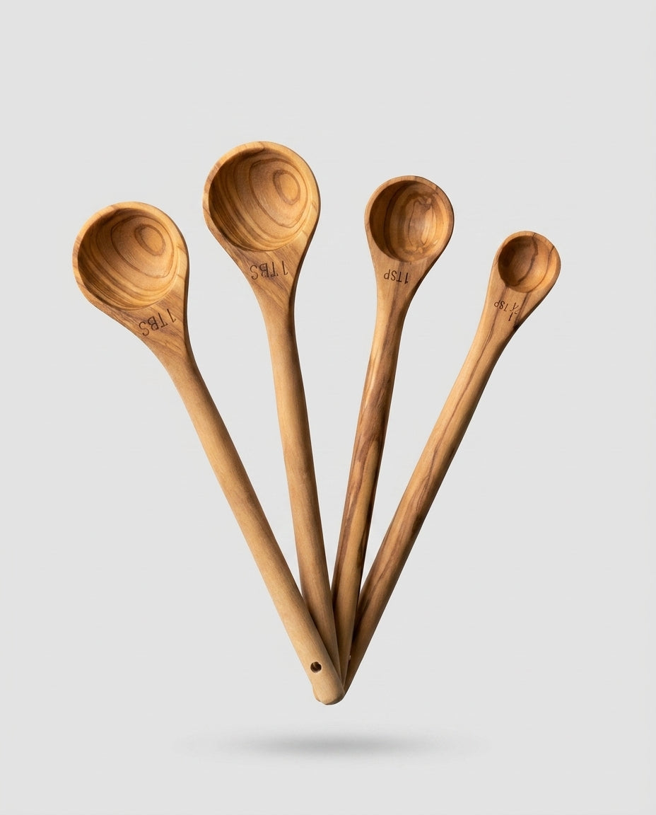 Handcrafted measuring spoon set — Elegant Floating Fan | Generated by Modelize