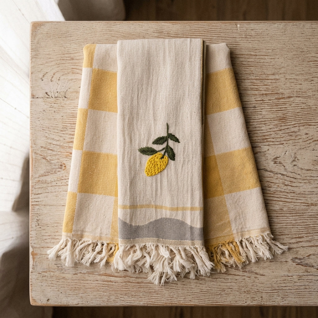 Kitchen Towel — Unfolded Flat Lay | Generated by Modelize