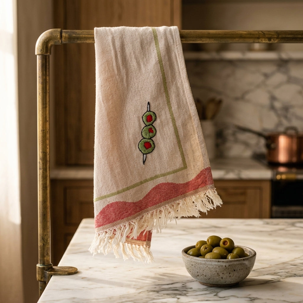 Hand-loomed cotton tea towels — Kitchen Lifestyle | Generated by Modelize