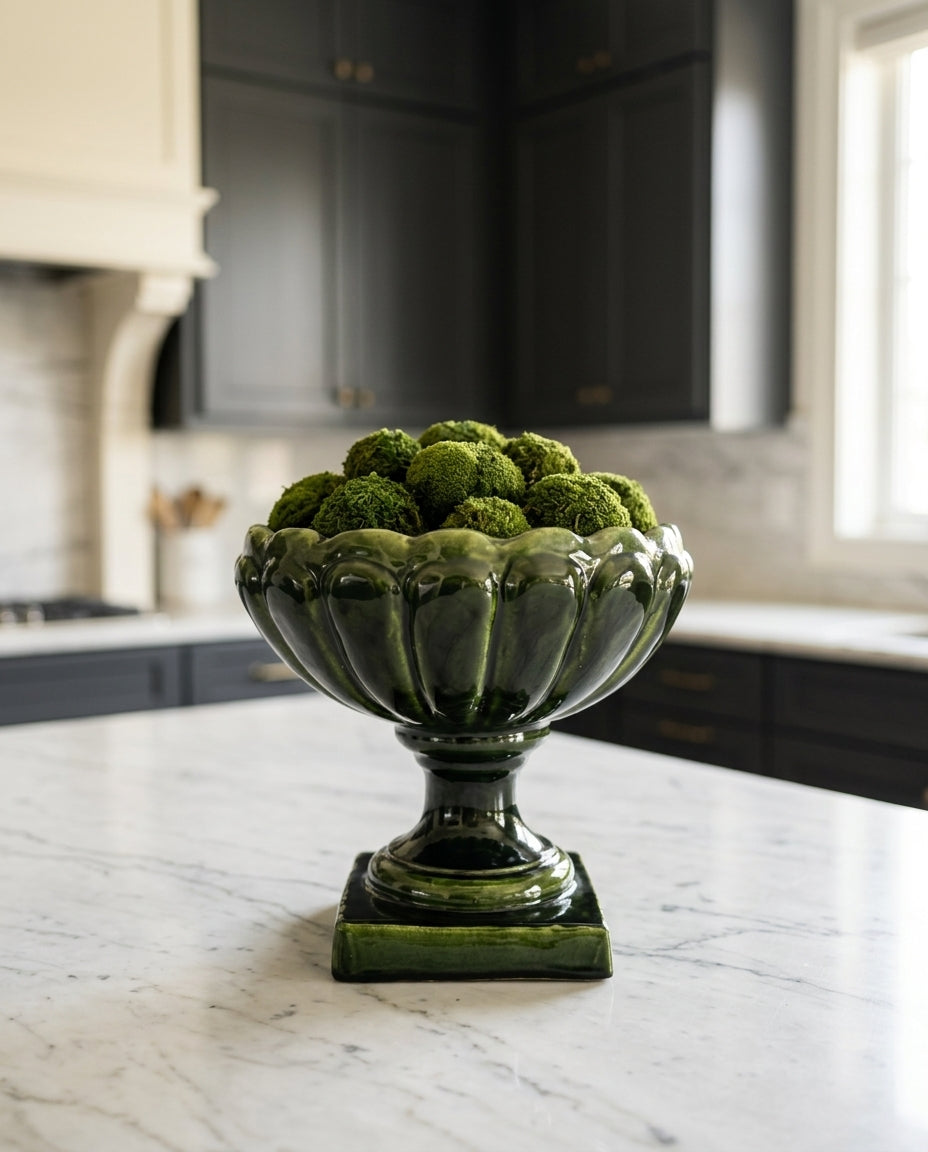 Footed Ceramic Bowl — Lifestyle Centerpiece | Generated by Modelize