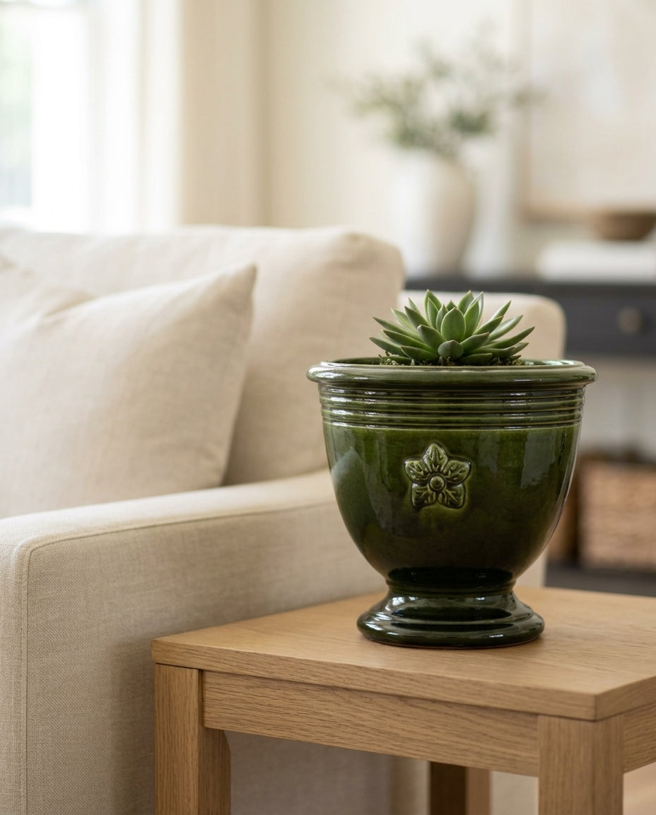 Ceramic Planter — Living Room Lifestyle | Generated by Modelize