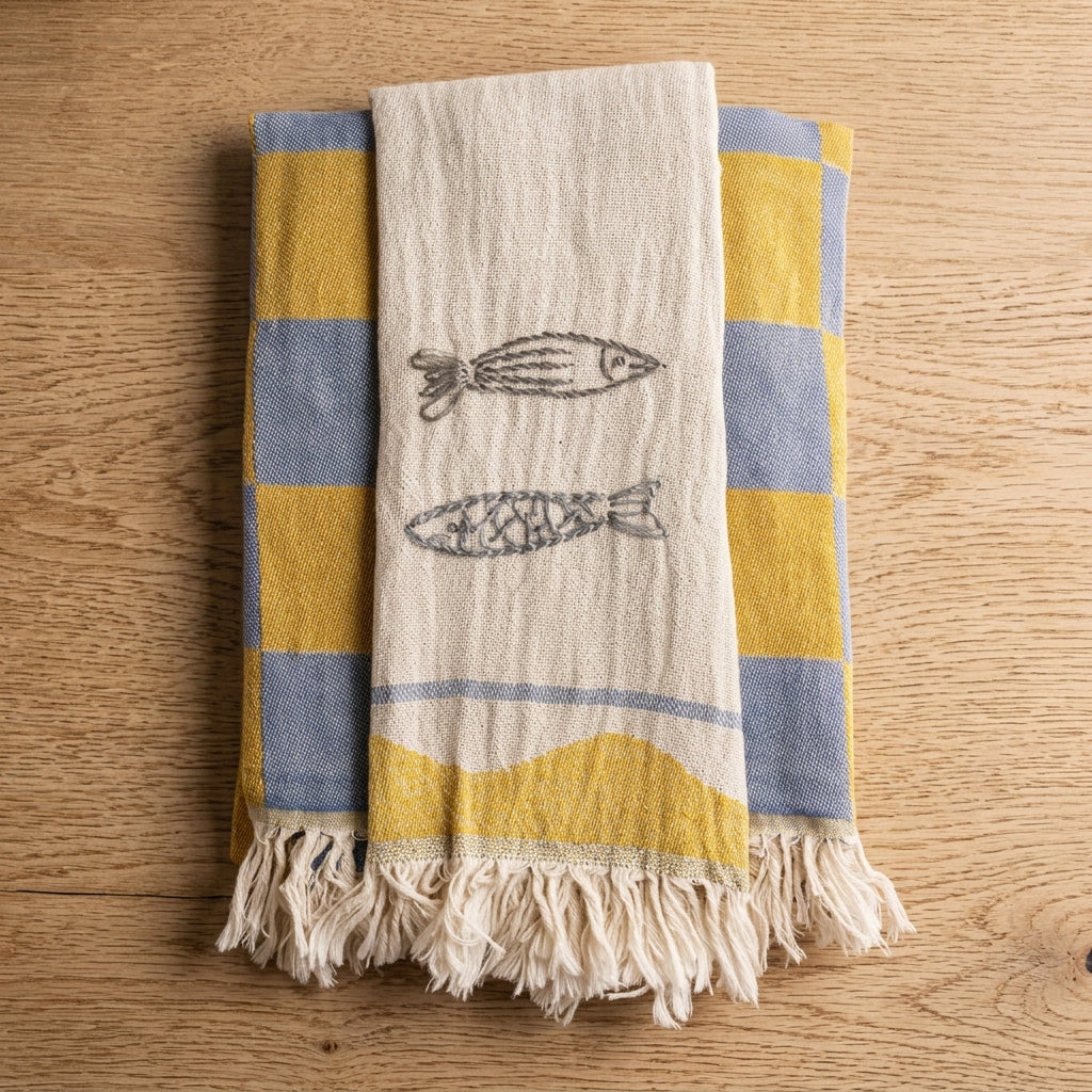 Kitchen Towel — Unfolded Flat Lay | Generated by Modelize