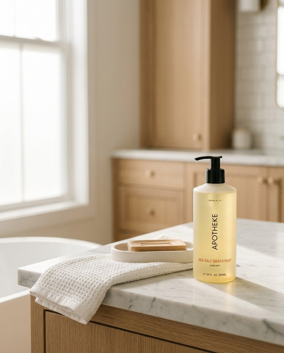 Liquid soap — Modern Bathroom Lifestyle | Generated by Modelize