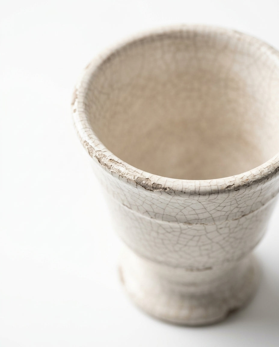 Ceramic footed vessel — Texture Macro | Generated by Modelize