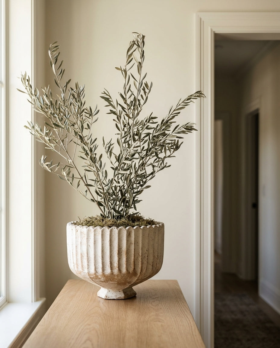 Footed decorative pot — Lifestyle Scale | Generated by Modelize