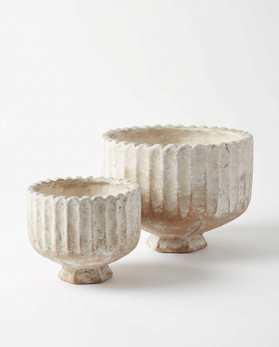 Footed Ceramic Planter — Tiered Size Comparison | Generated by Modelize